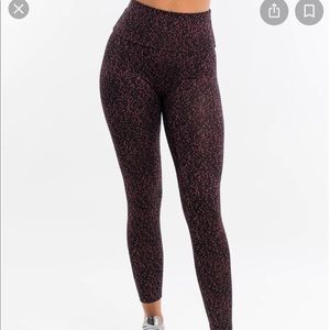 ECHT Black and Pink High-Waisted Leggings